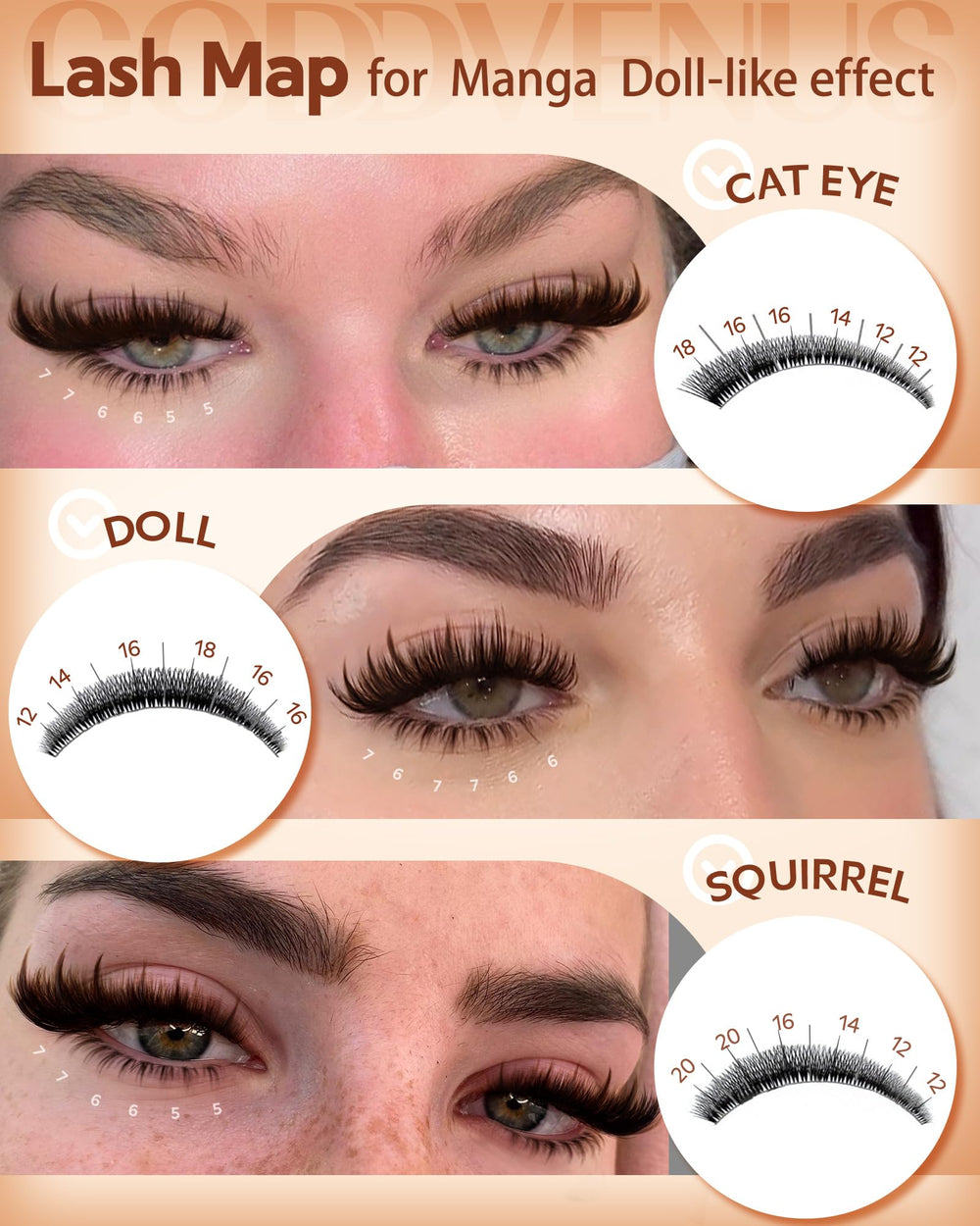 Goddvenus anime-style lash extensions frame eyes with dramatic flair.