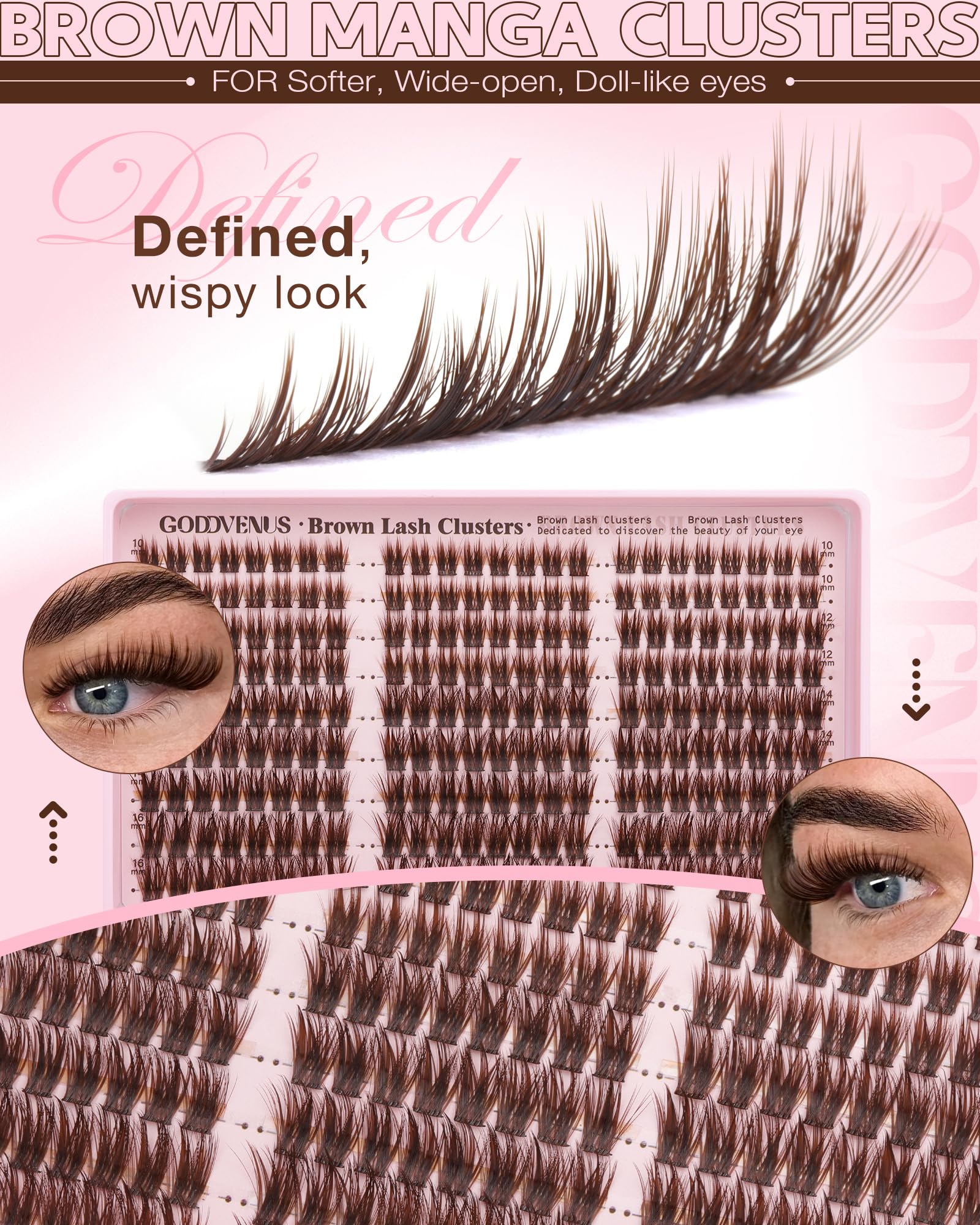 Goddvenus invisible lash band detail for skin-like finish