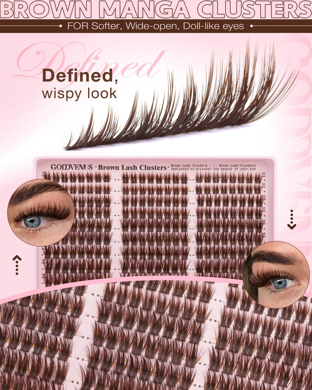 Goddvenus invisible lash band detail for skin-like finish