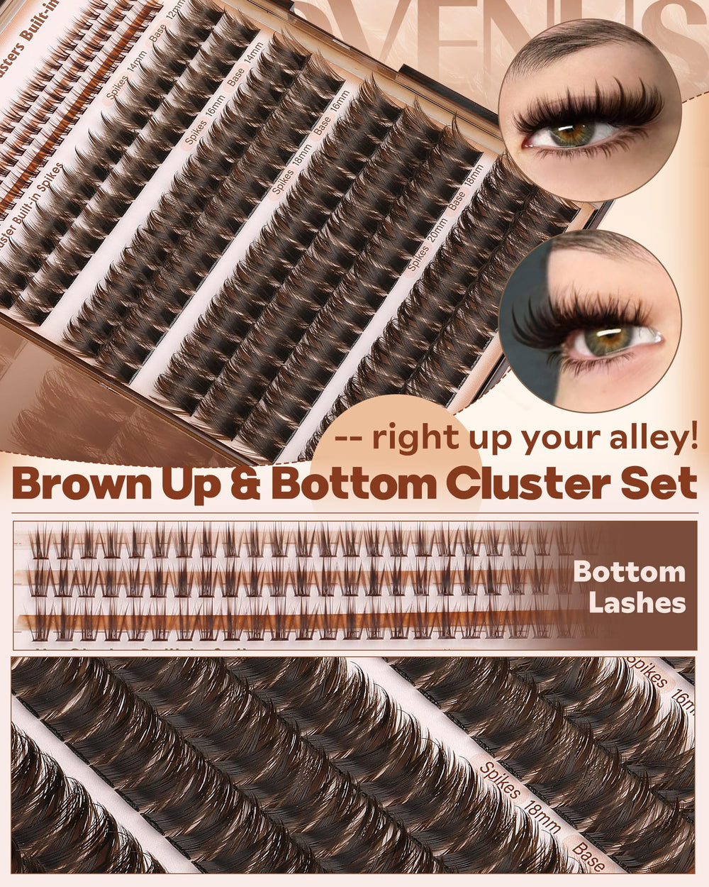 Goddvenus cruelty-free reusable lash clusters stay comfy and waterproof.
