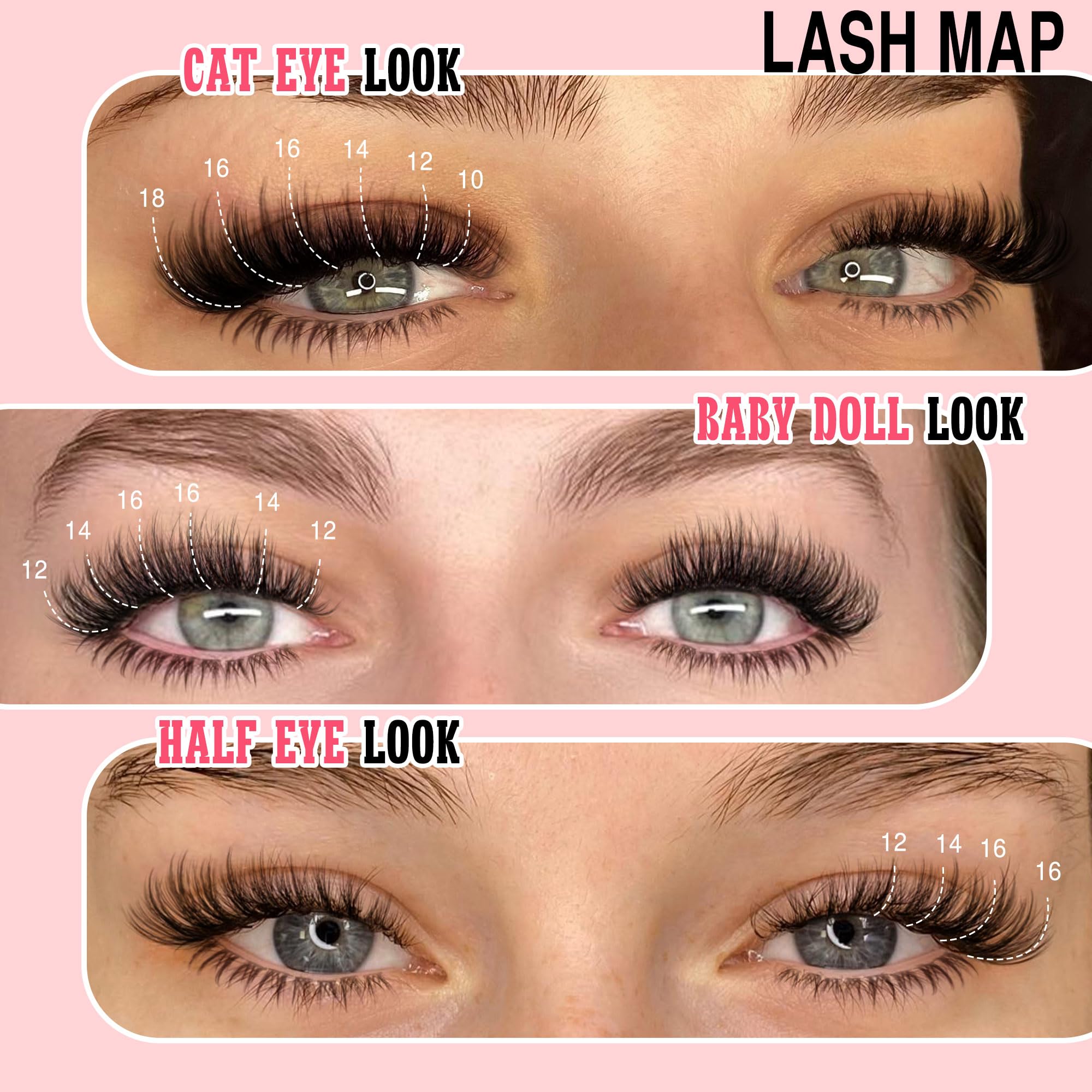 Goddvenus C Curl lash extensions highlight lifted eye shape with seamless blend.