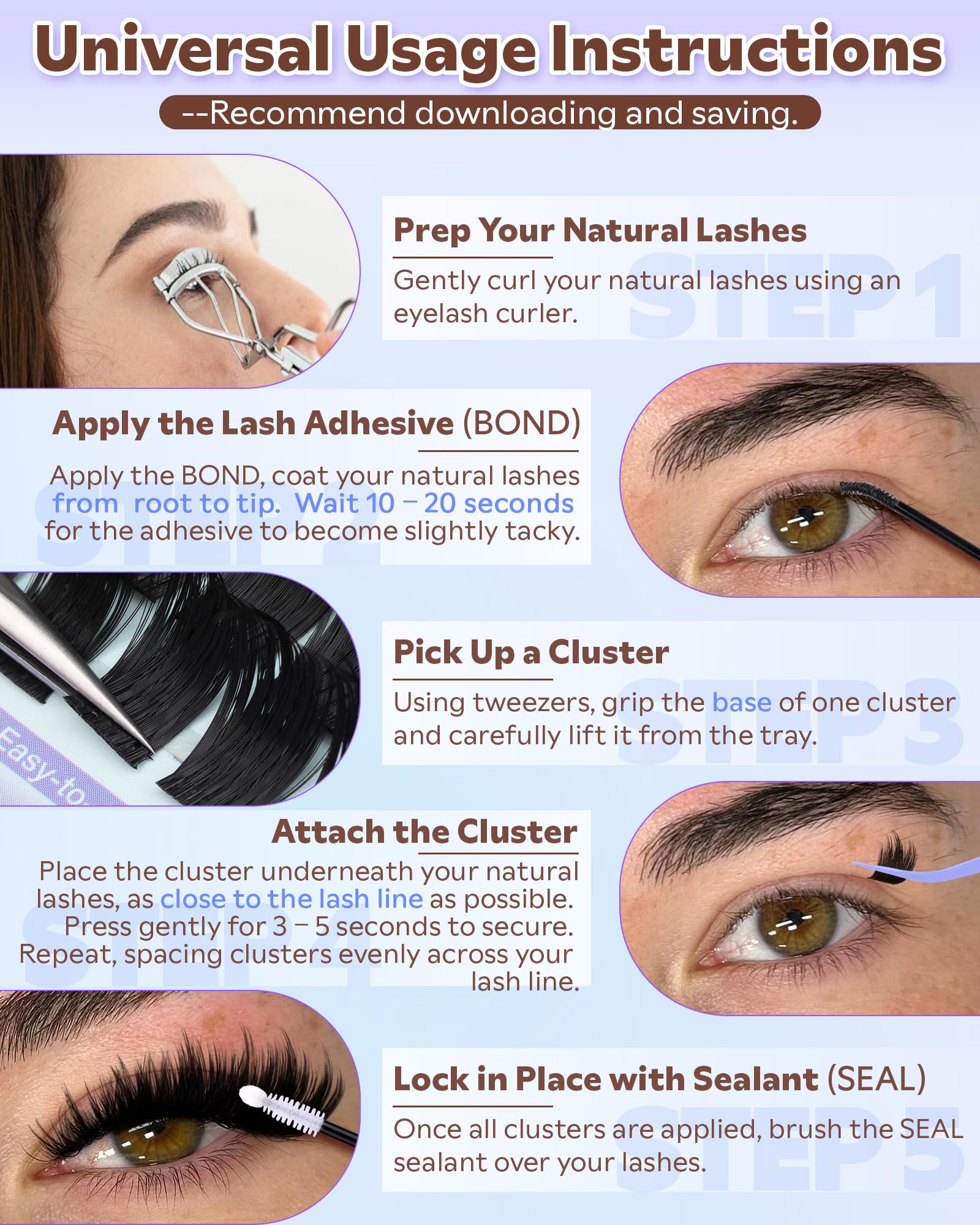 Goddvenus DIY lash extension in minutes with minimal clusters.