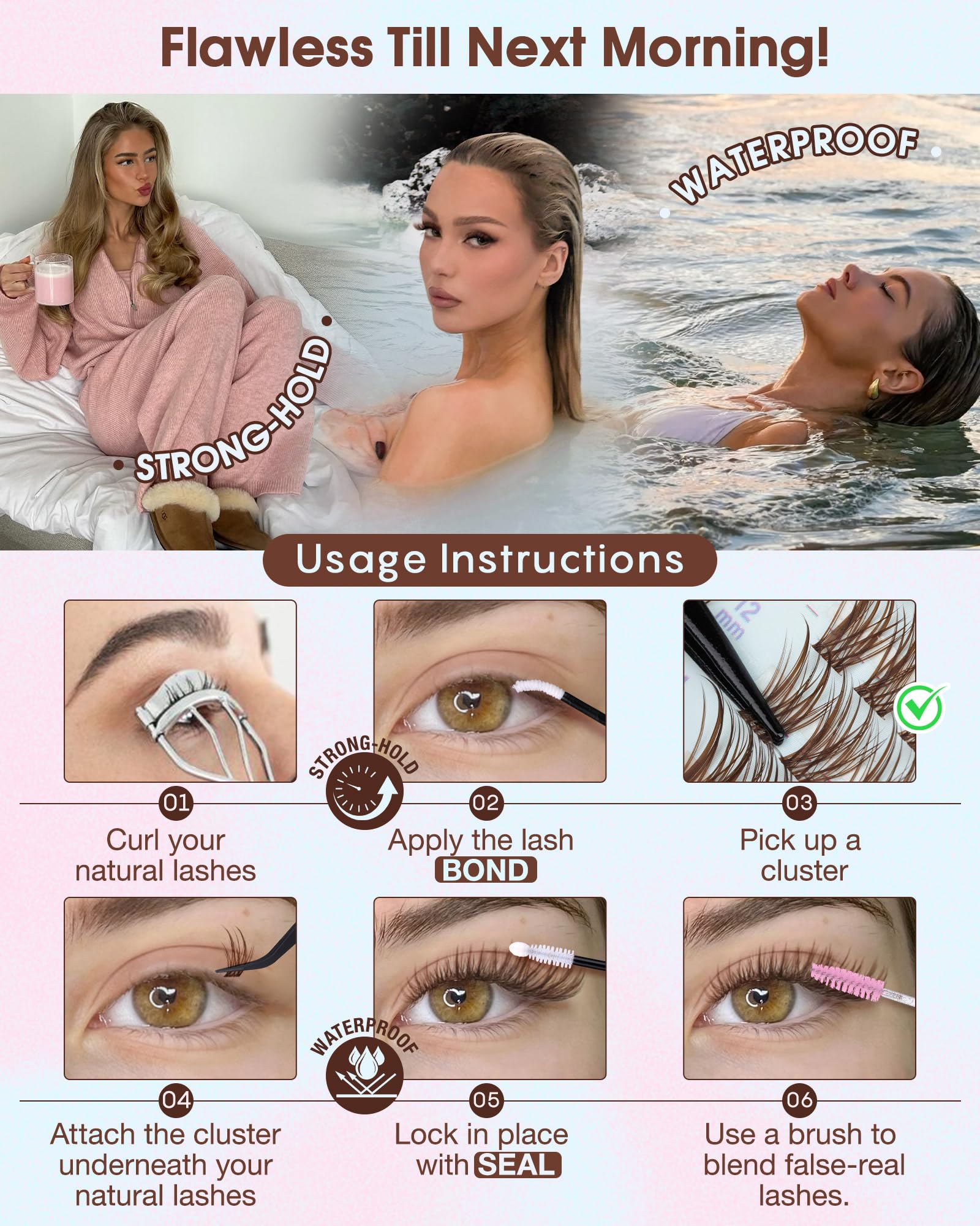 Goddvenus Doll eye style cluster lashes ready to craft dramatic looks