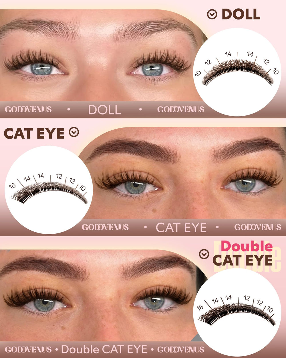 Goddvenus Easy removal using makeup remover water protects your lashes.