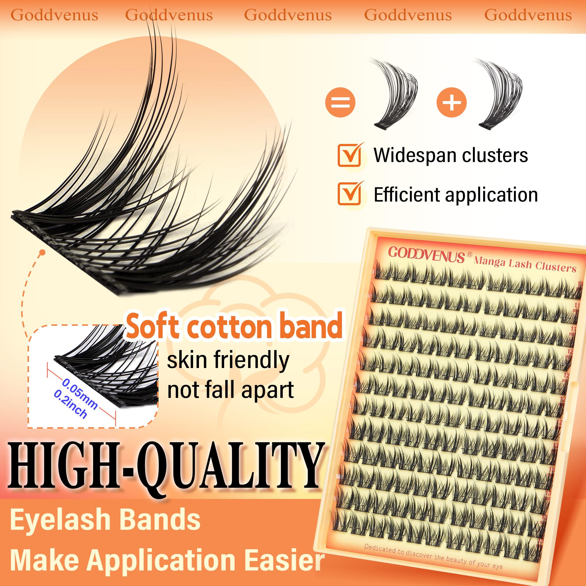 Goddvenus Fluffy Lash Clusters for layering subtle wispy charm or bold volume