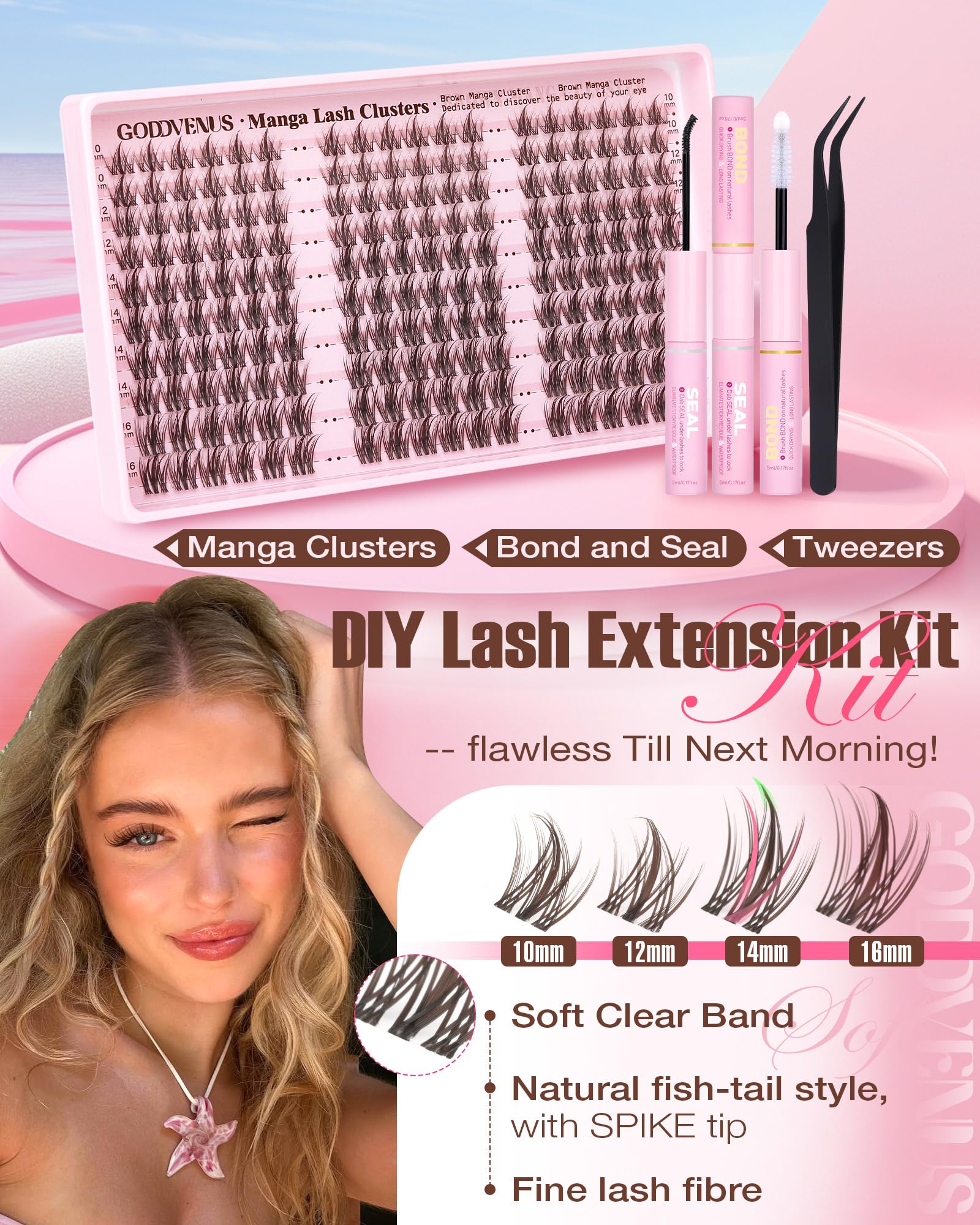 Goddvenus handcrafted fish-tail design adds dimensional volume.