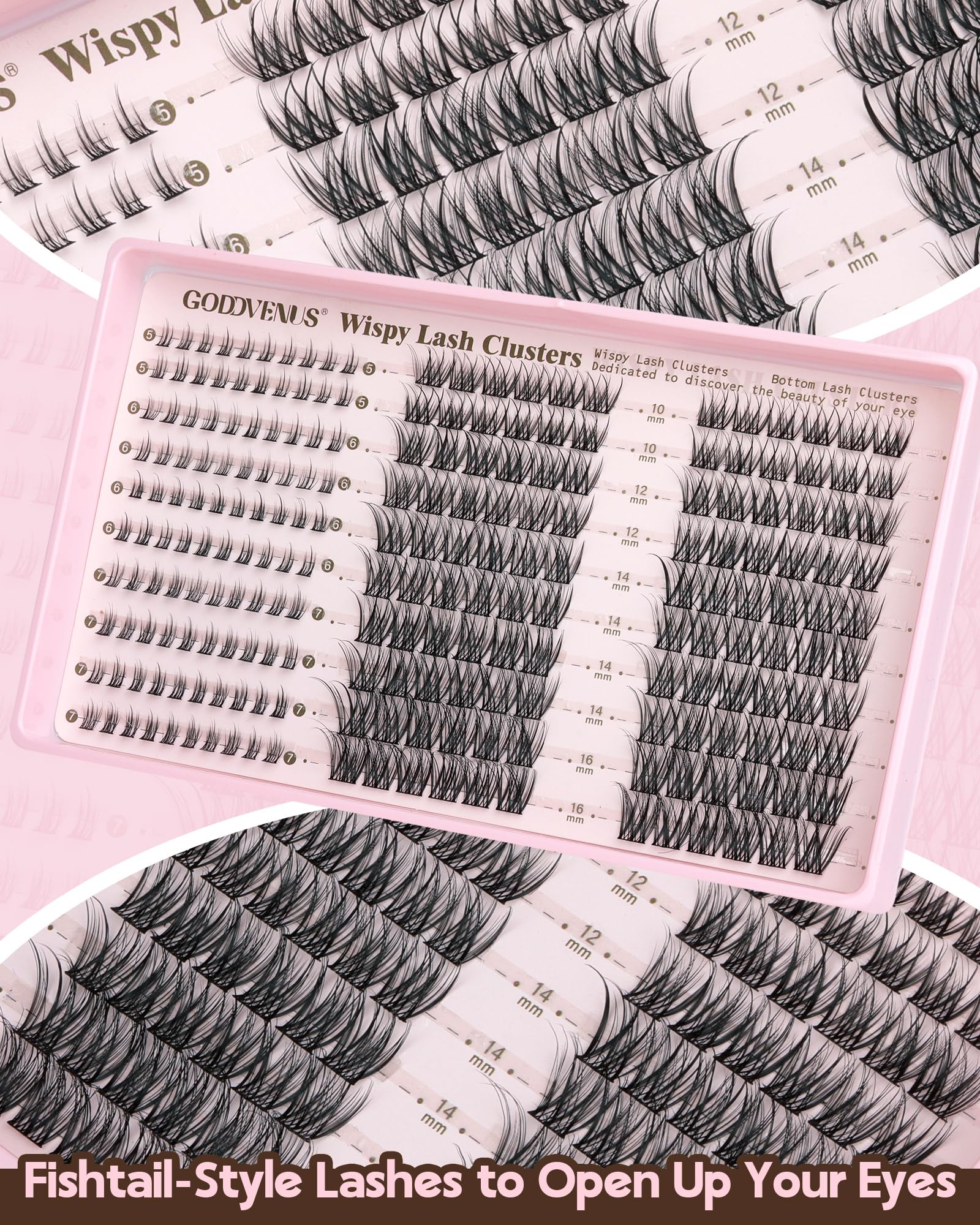 Goddvenus bottom lashes complete the eye circle for a balanced look.