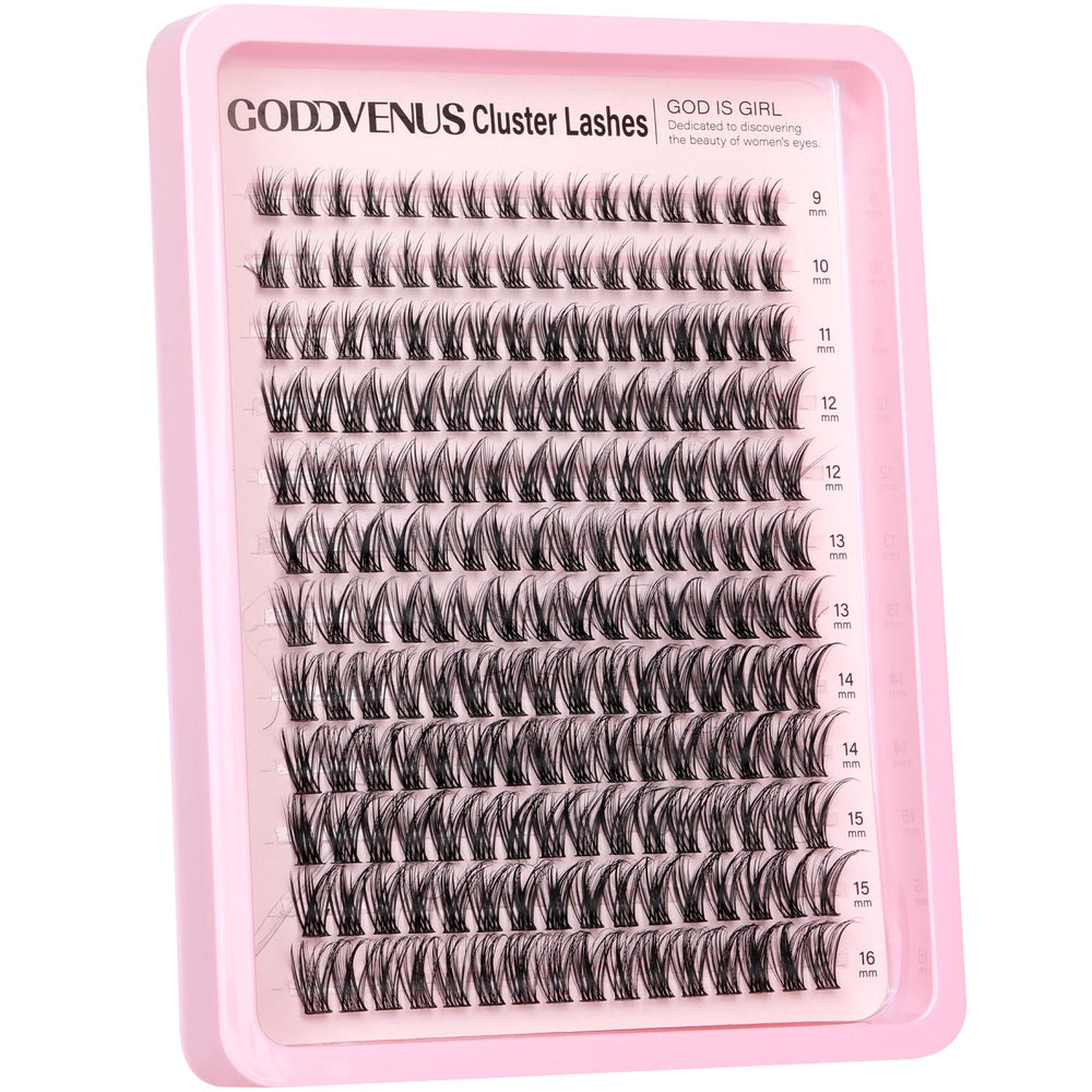 Goddvenus lash clusters fluffy D Curl for balanced drama.
