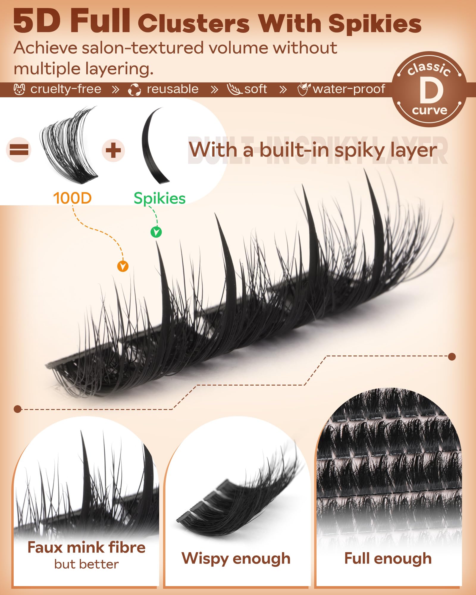 Goddvenus manga lash clusters show fluffy texture for soft daytime drama.