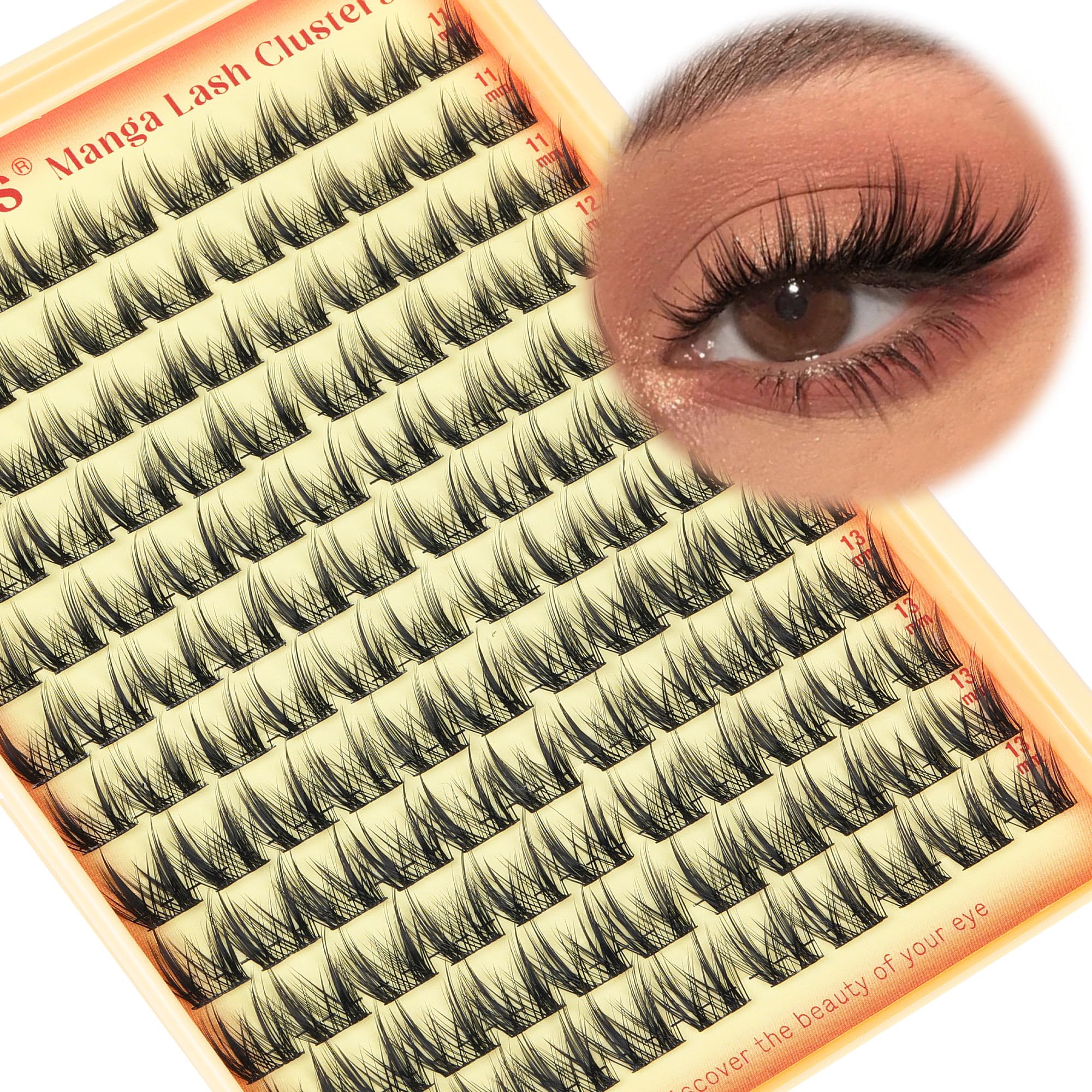 Goddvenus Manga Lash Clusters Wispy for feather-light drama and big-eyed effect