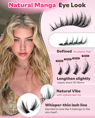 Goddvenus natural lash clusters mimic real lashes for a soft, fluttery look