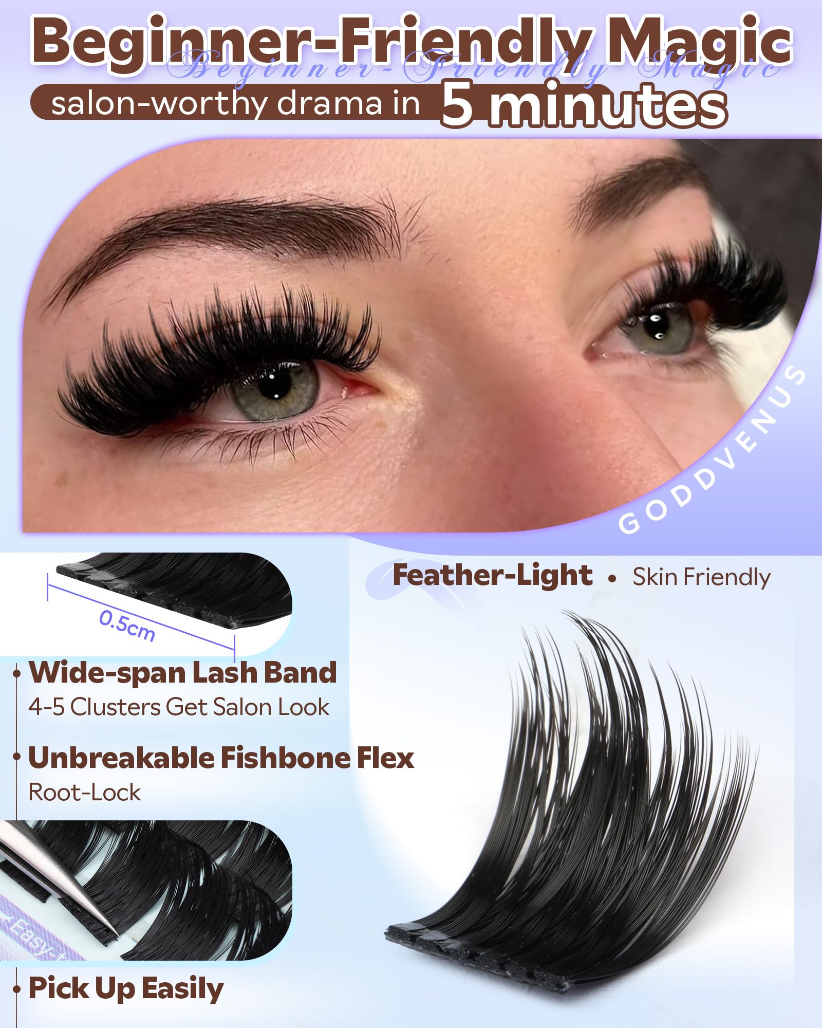Goddvenus natural to dramatic look variations for every occasion.