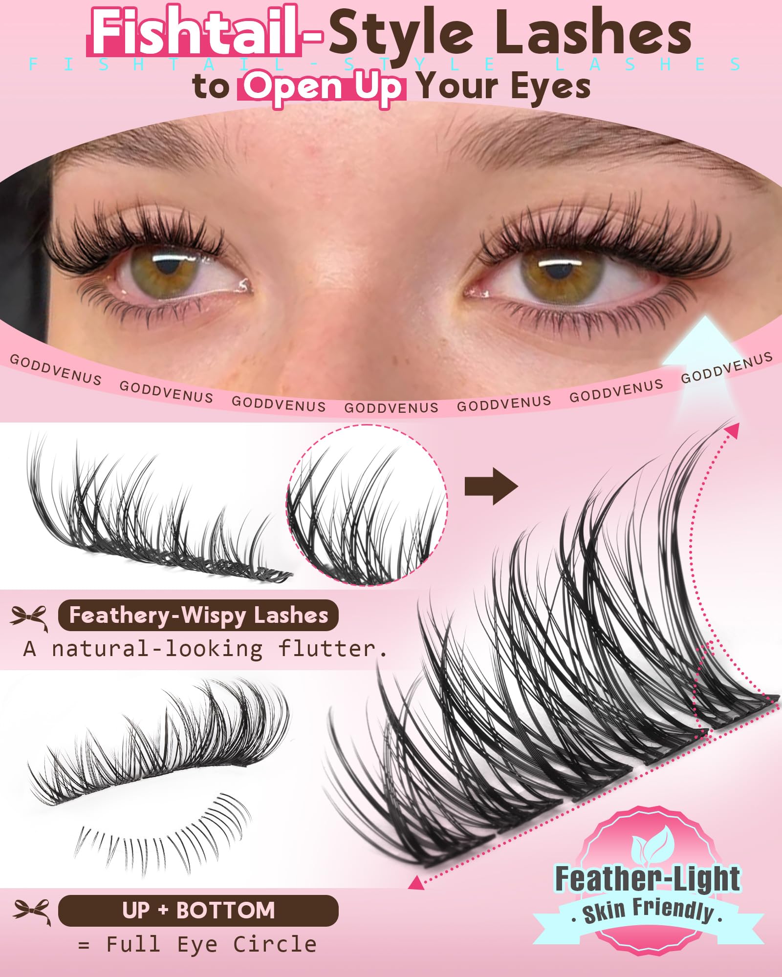 Goddvenus professional tweezers provide precise application.