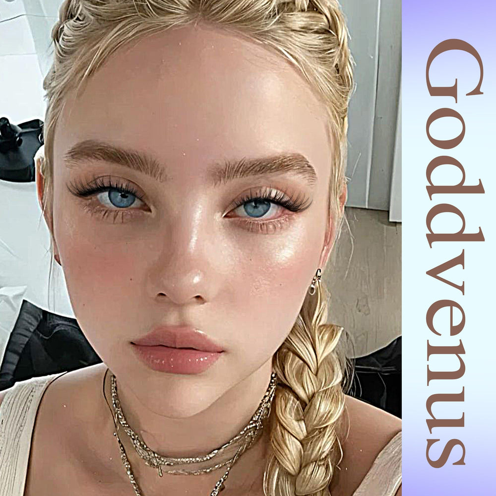 Goddvenus soft lightweight lash fibers deliver comfortable wear.