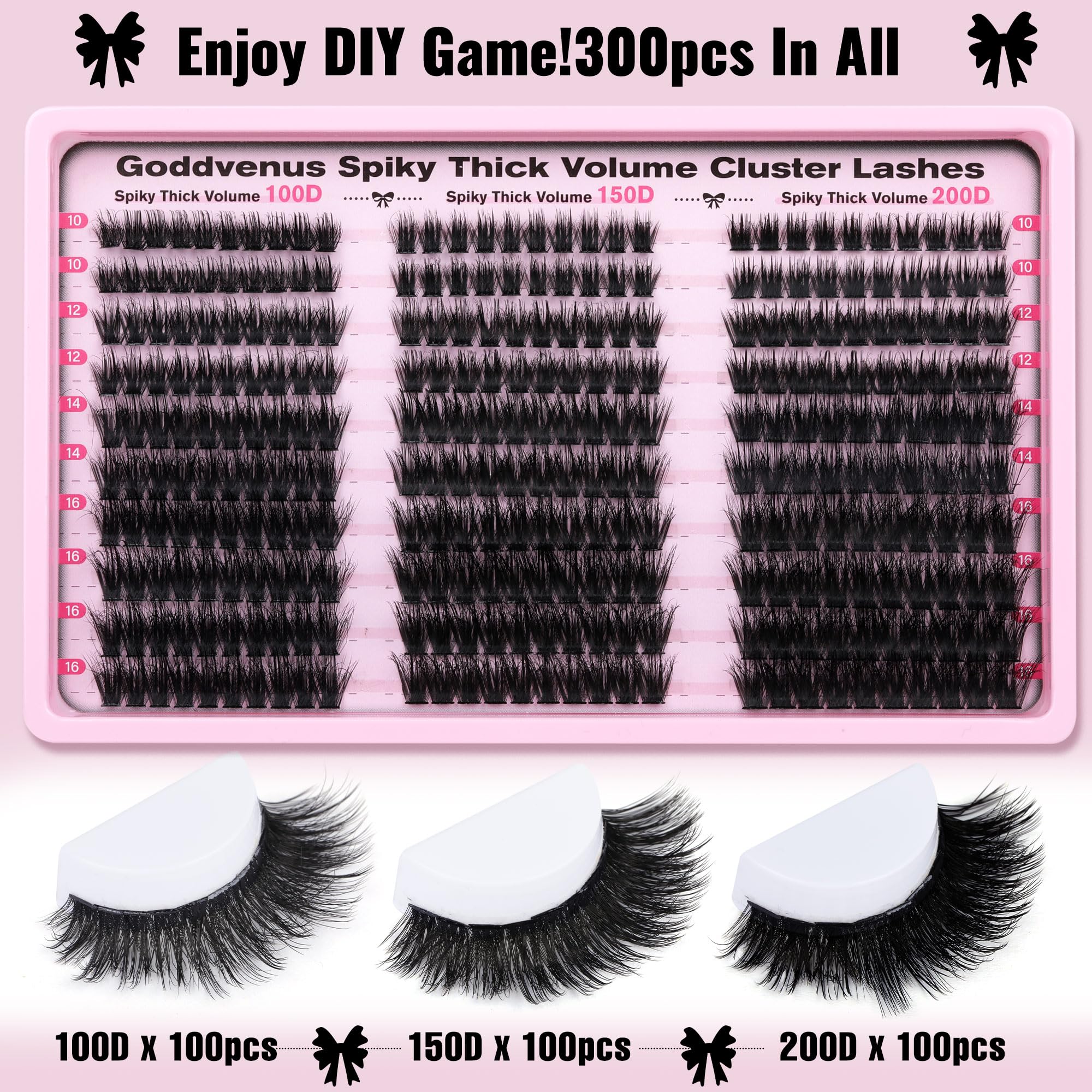 Goddvenus upgraded matte faux mink material keeps lashes lightweight.
