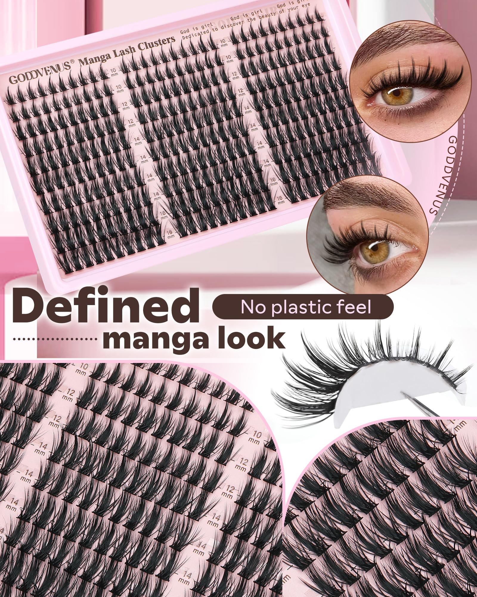 Goddvenus 10-16mm length options for customizable manga eye shapes