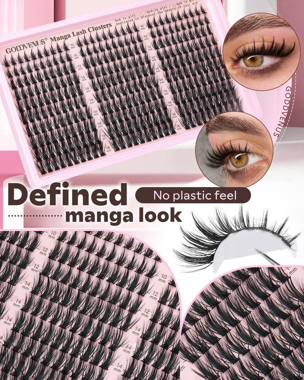 Goddvenus 10-16mm length options for customizable manga eye shapes