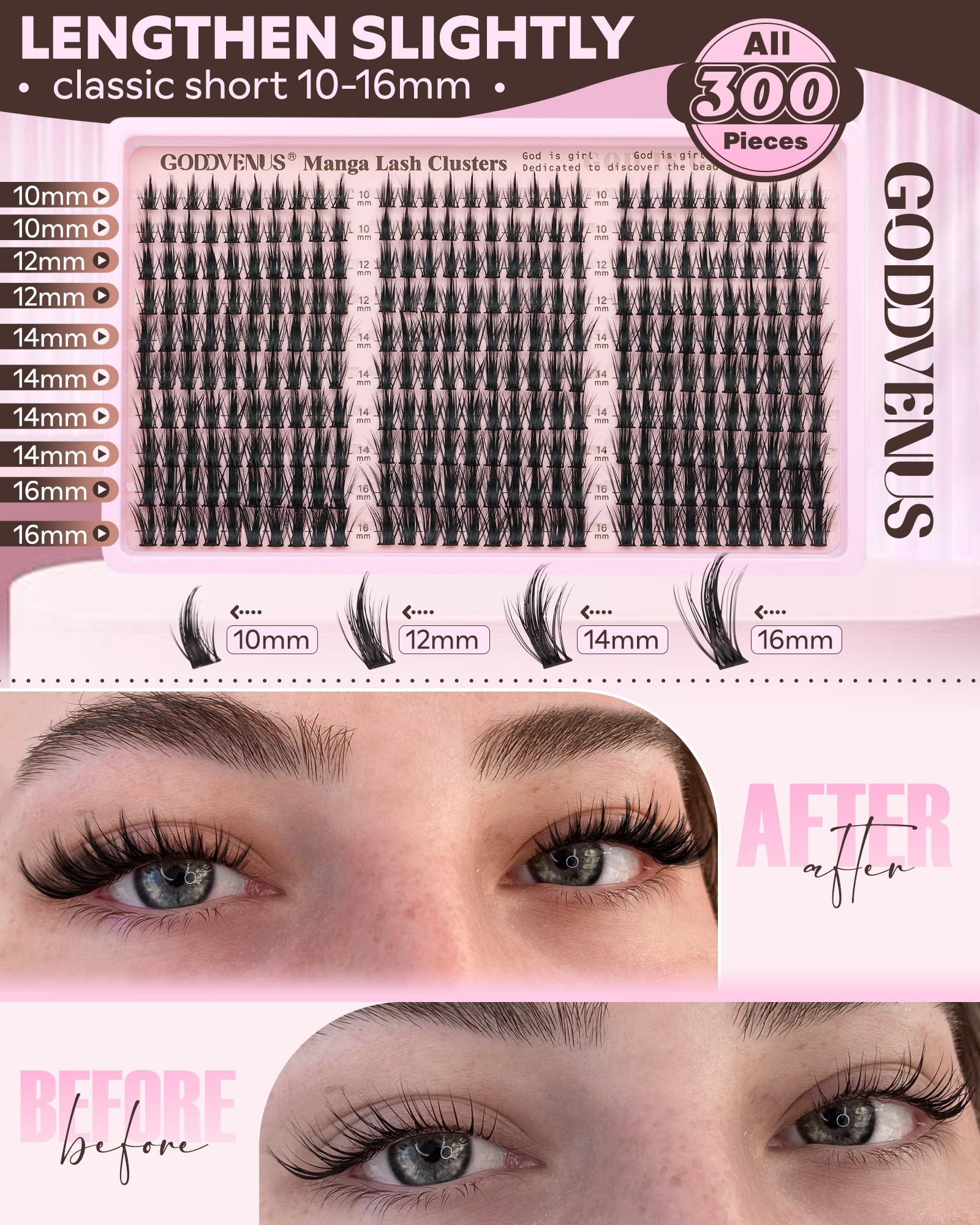 Goddvenus Whisper-Thin Lash Line blends seamlessly with your natural lashes.