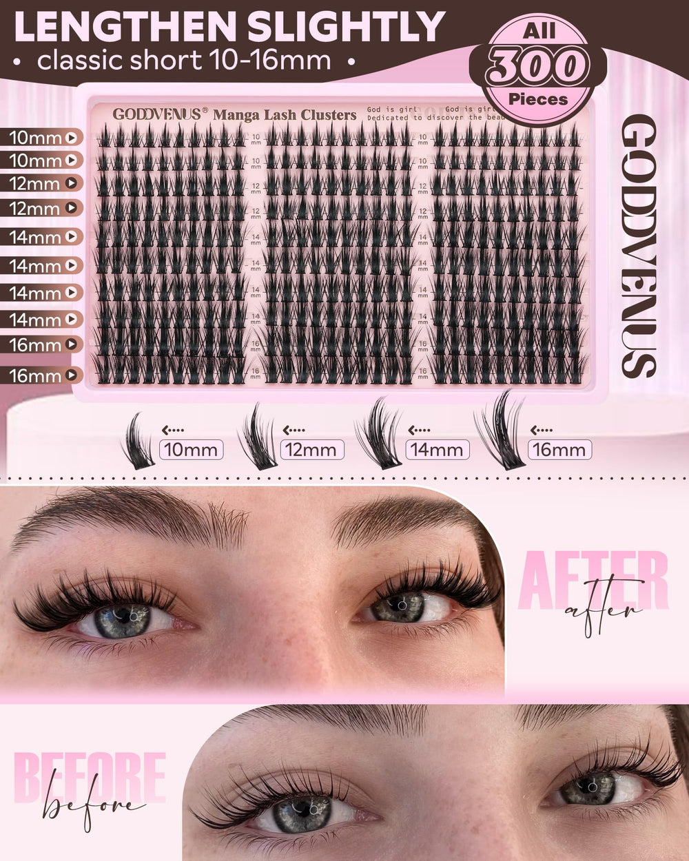Goddvenus Whisper-Thin Lash Line blends seamlessly with your natural lashes.