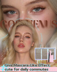 Goddvenus wispy lash clusters 10-12mm highlighting easy DIY application