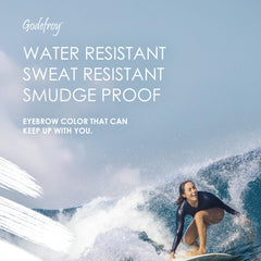 Godefroy brow color step-two guidance and wipe-off for controlled shade development.
