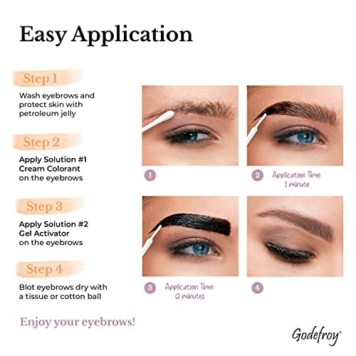 Godefroy brow color setup process for at-home use