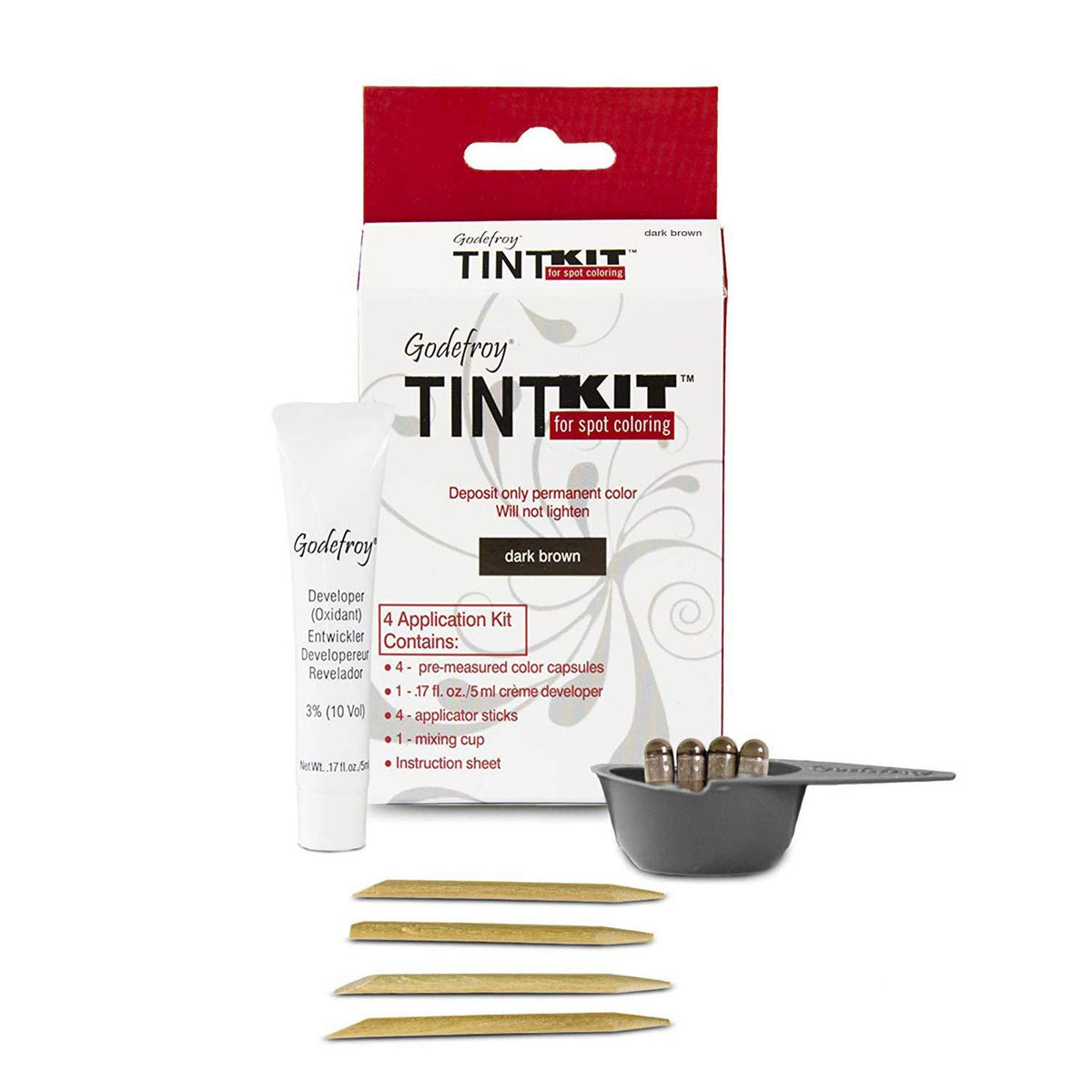 Godefroy professional root touch up kit in box for quick color refresh.