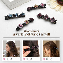 Godmifa dazzling crystal hair clip catches light for elegant occasions.