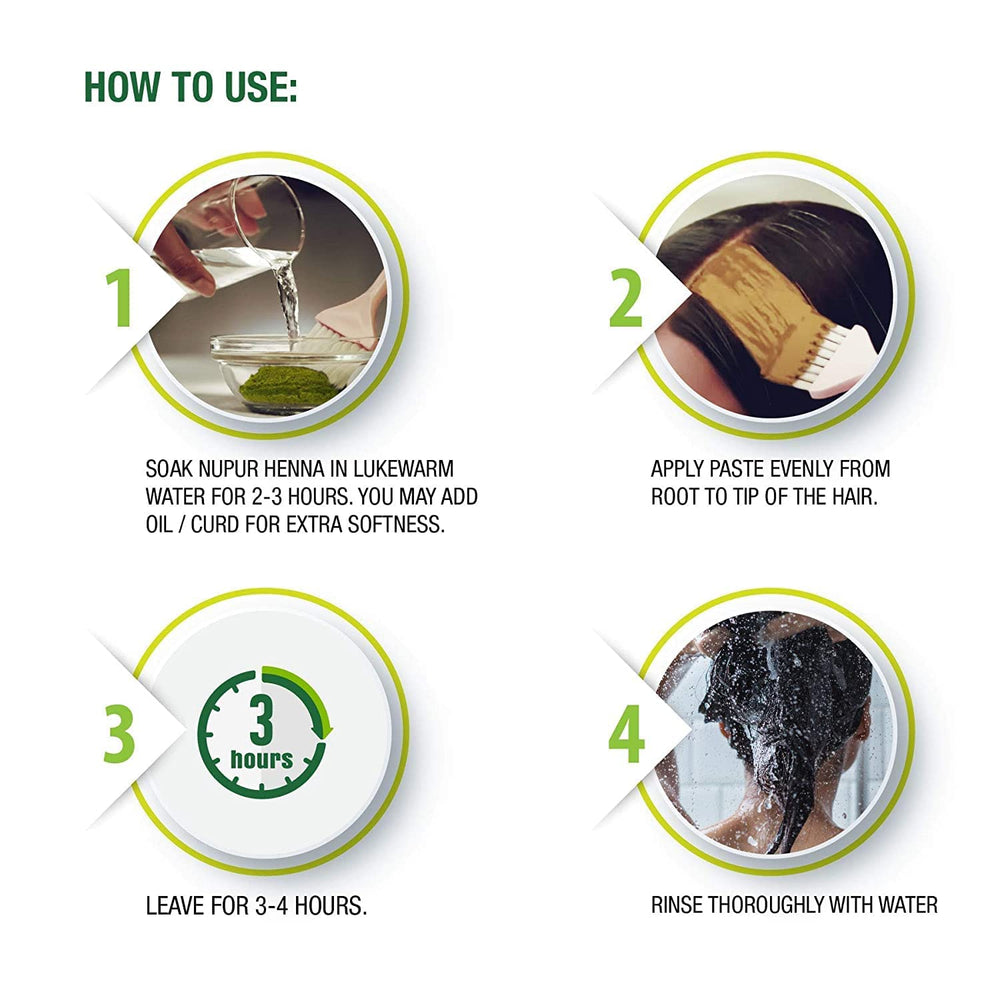 Godrej Nupur Henna Mehndi color for rich shade and natural conditioning.
