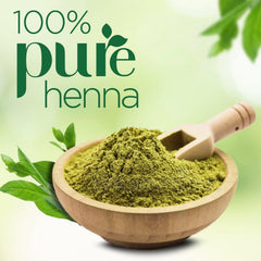 Closeup of Nupur Henna pack texture signaling rich color outcomes.