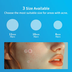 GOESTRIC pimple patches 12mm size for larger breakouts with breathable wear.