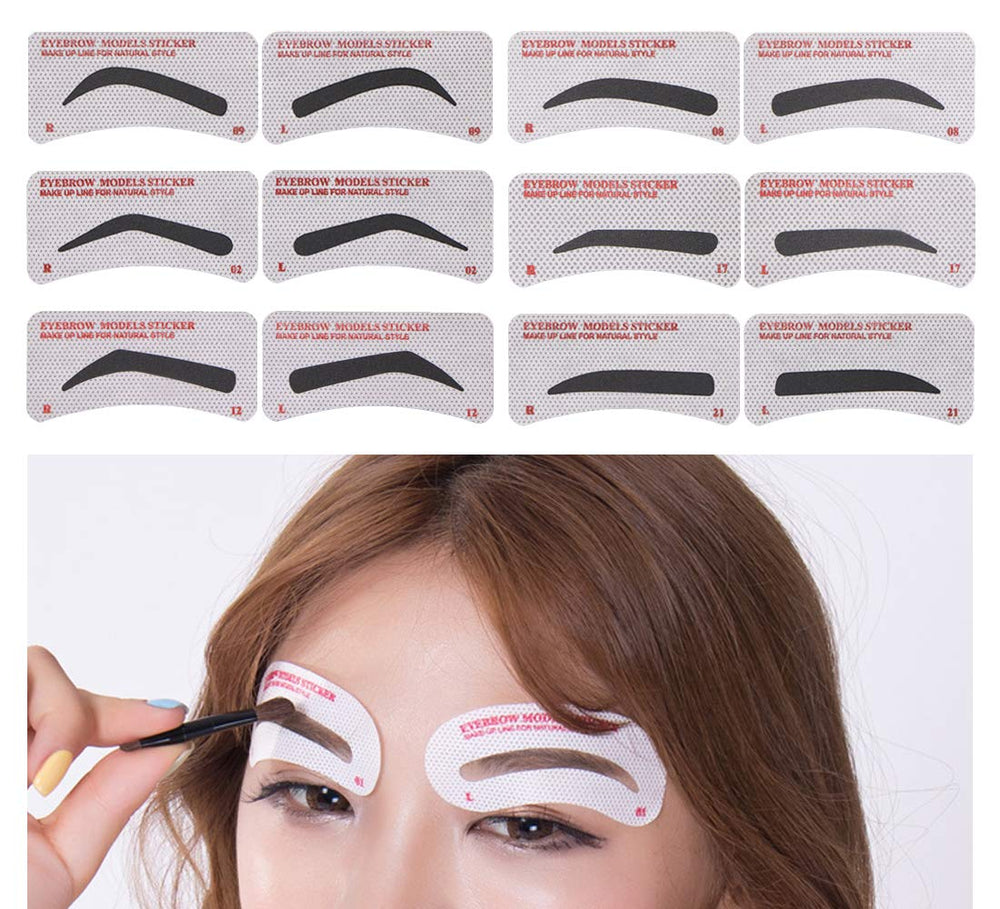 GOETOR eyebrow stencils six styles set for quick precise shaping