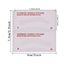 GOETOR nonwoven eyebrow stencils closeup featuring skin friendly soft material