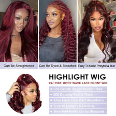 Gofward glueless HD transparent lace wig blends seamlessly with skin tone.