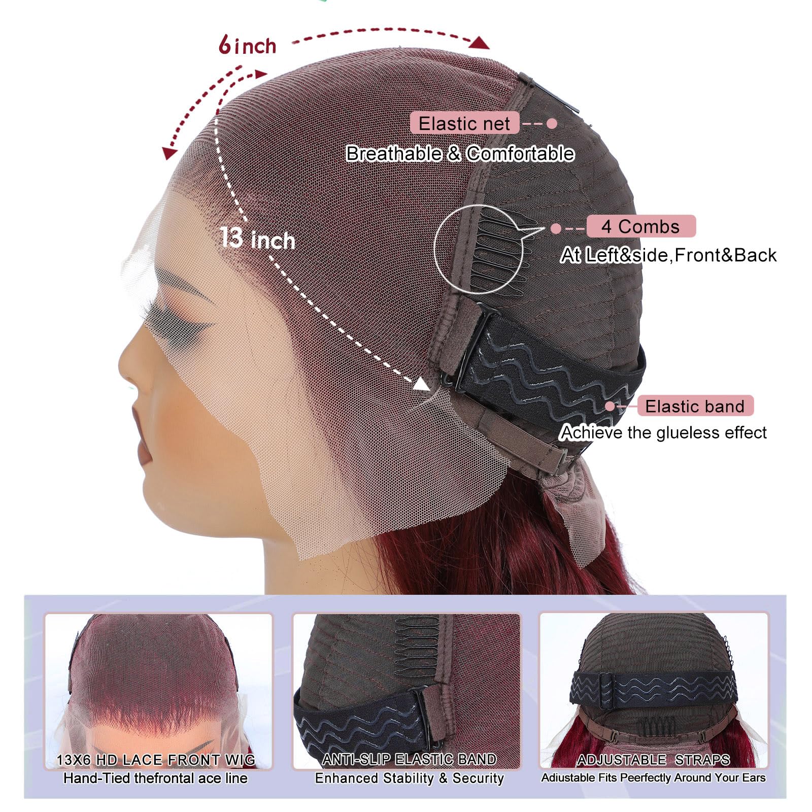 Gofward pre plucked baby hairs for a natural hairline and easy styling.