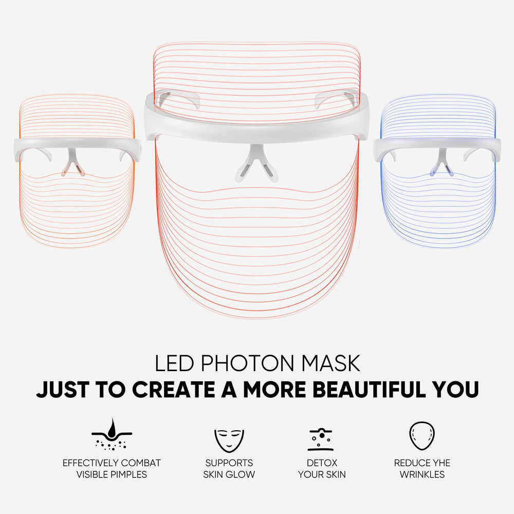 GOHIGK LED mask with blue light therapy for oil control