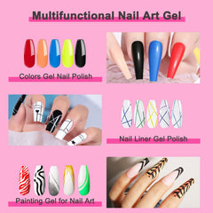 GOICC Gel Nail Art Polish works as both base color and liner.