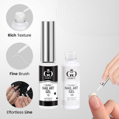 GOICC multifunctional nail art detail demonstrates painting gel and polish versatility