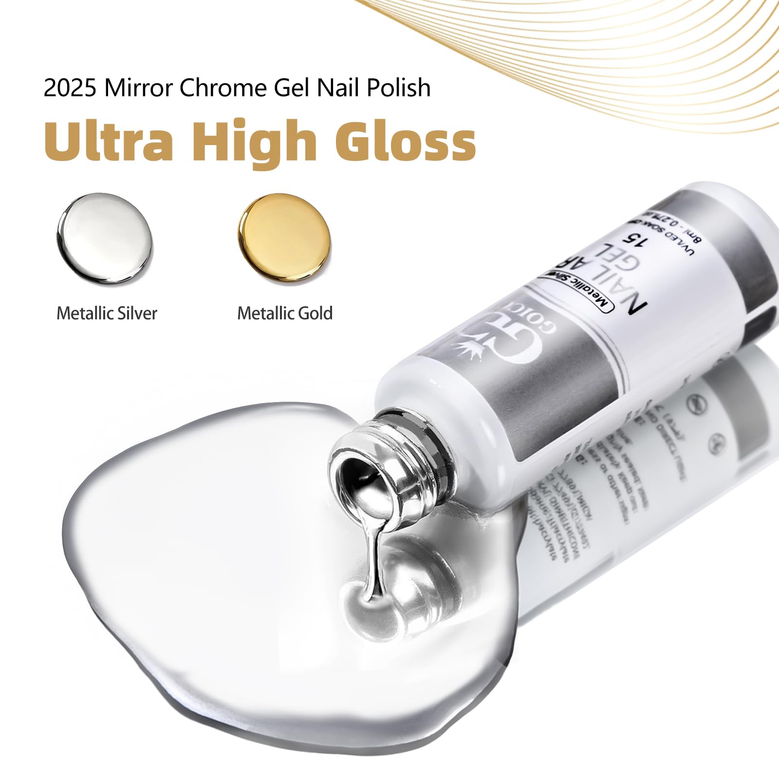Close-up of GOICC chrome finish brush showing precision for lines