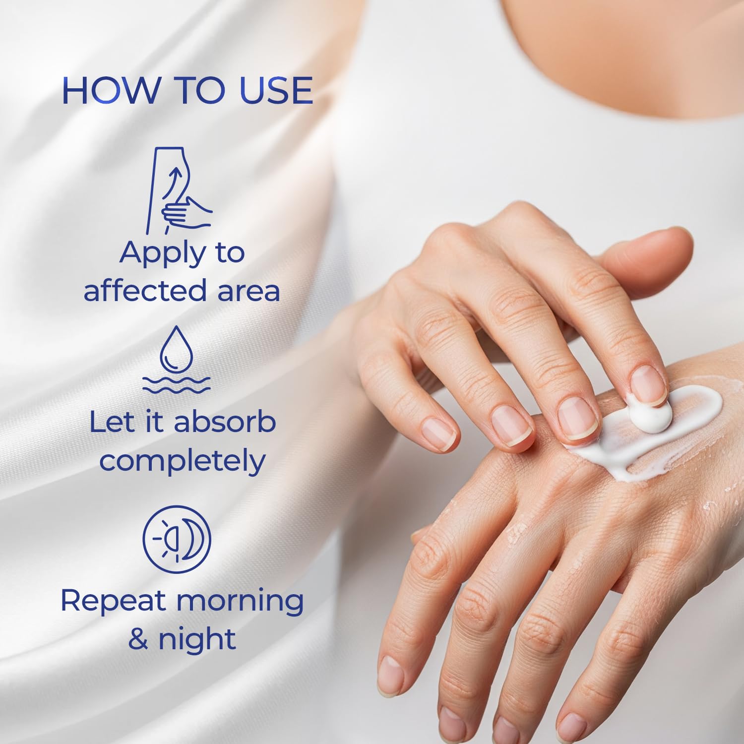 Goicoechea Diabet TX non-greasy lotion texture in use