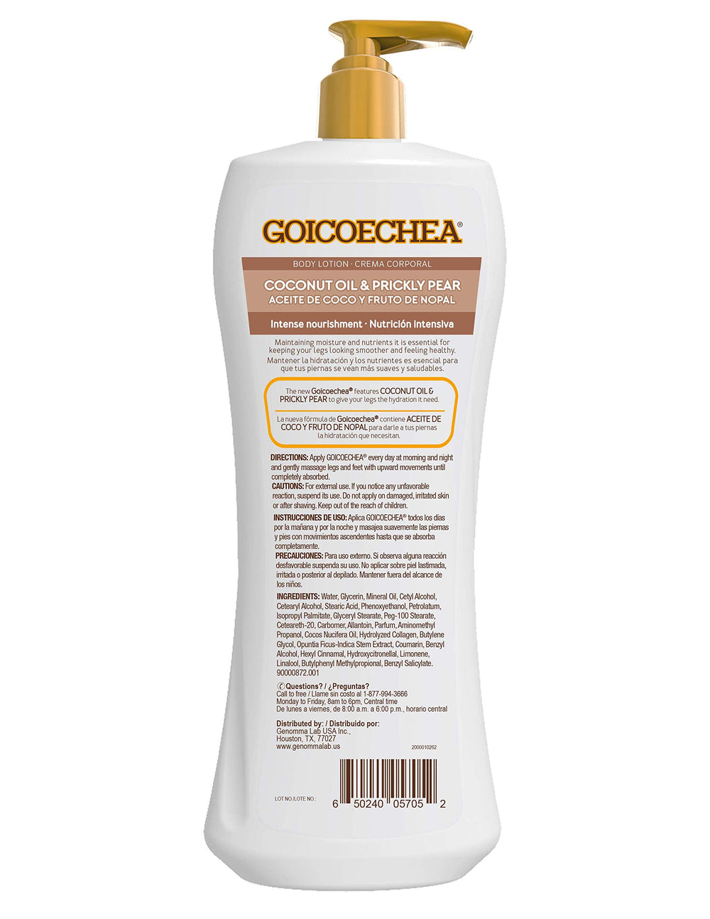 Goicoechea Skin Firming Lotion application demonstration on the leg.