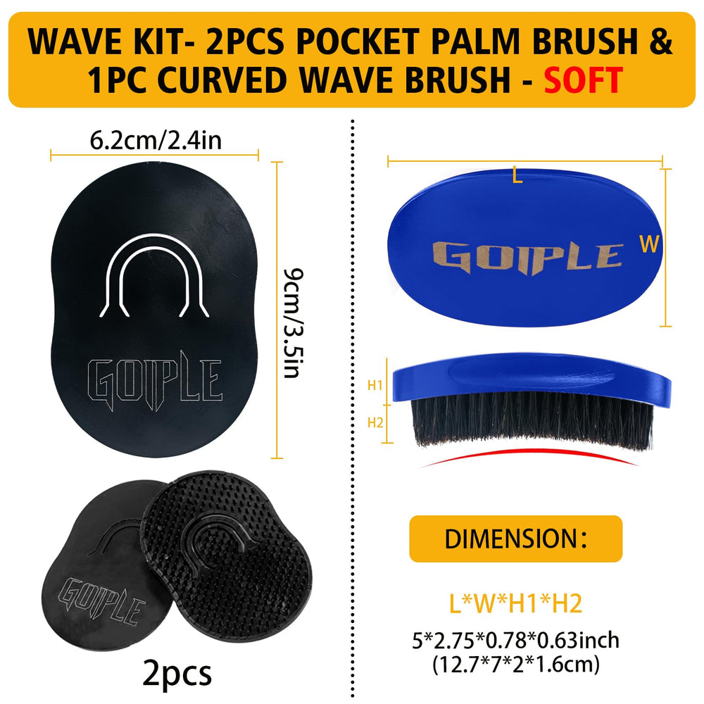 Goiple 360 waves styling brush assists even distribution for crisp lines.