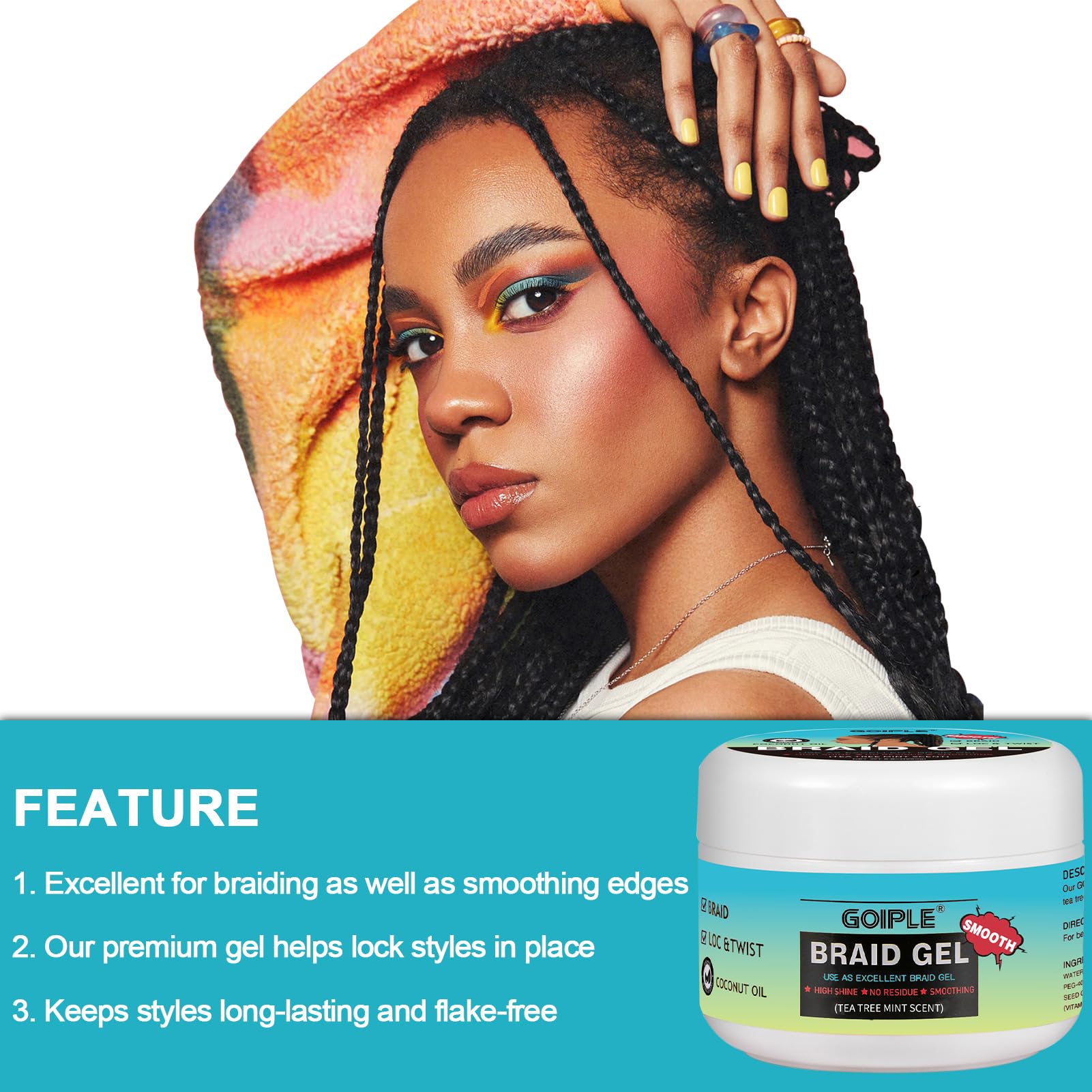 Nourishing formula with coconut and jojoba for healthy-looking hair.