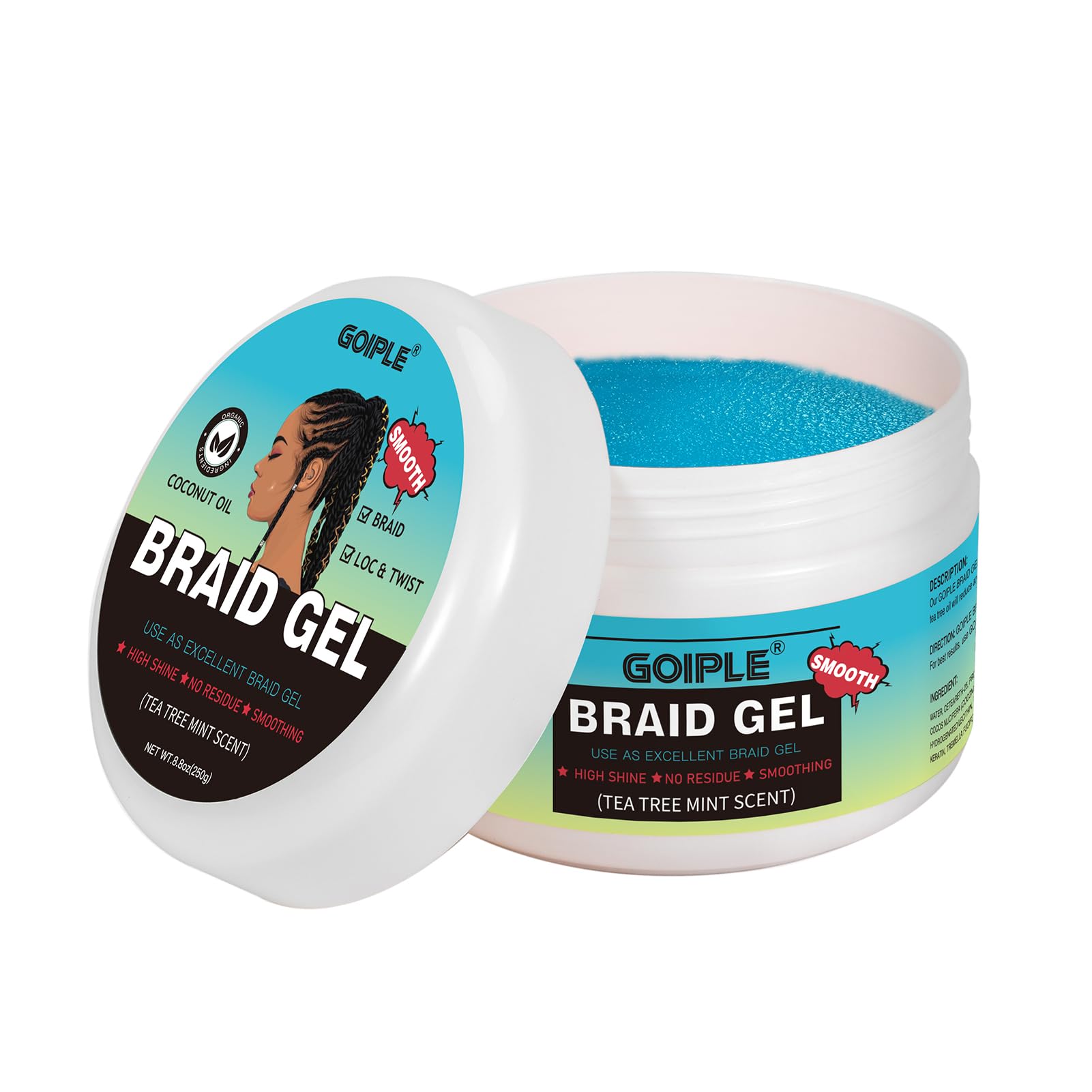 Skin-friendly formula with organic ingredients for safe styling.