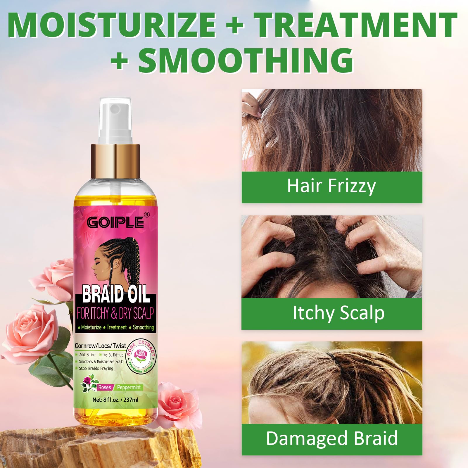 Goiple Braid Oil helps seal braid ends and reduce fraying.