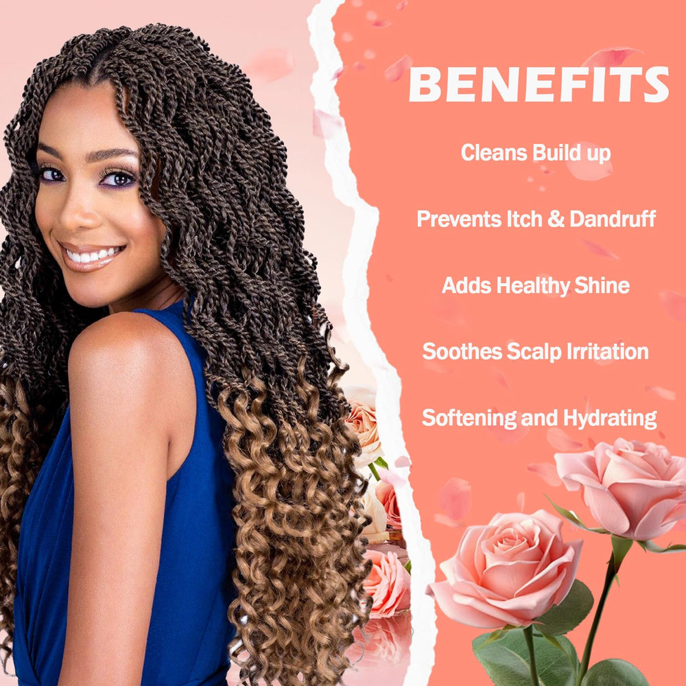 Goiple Braid Spray in dreadlocks application on braided hair.