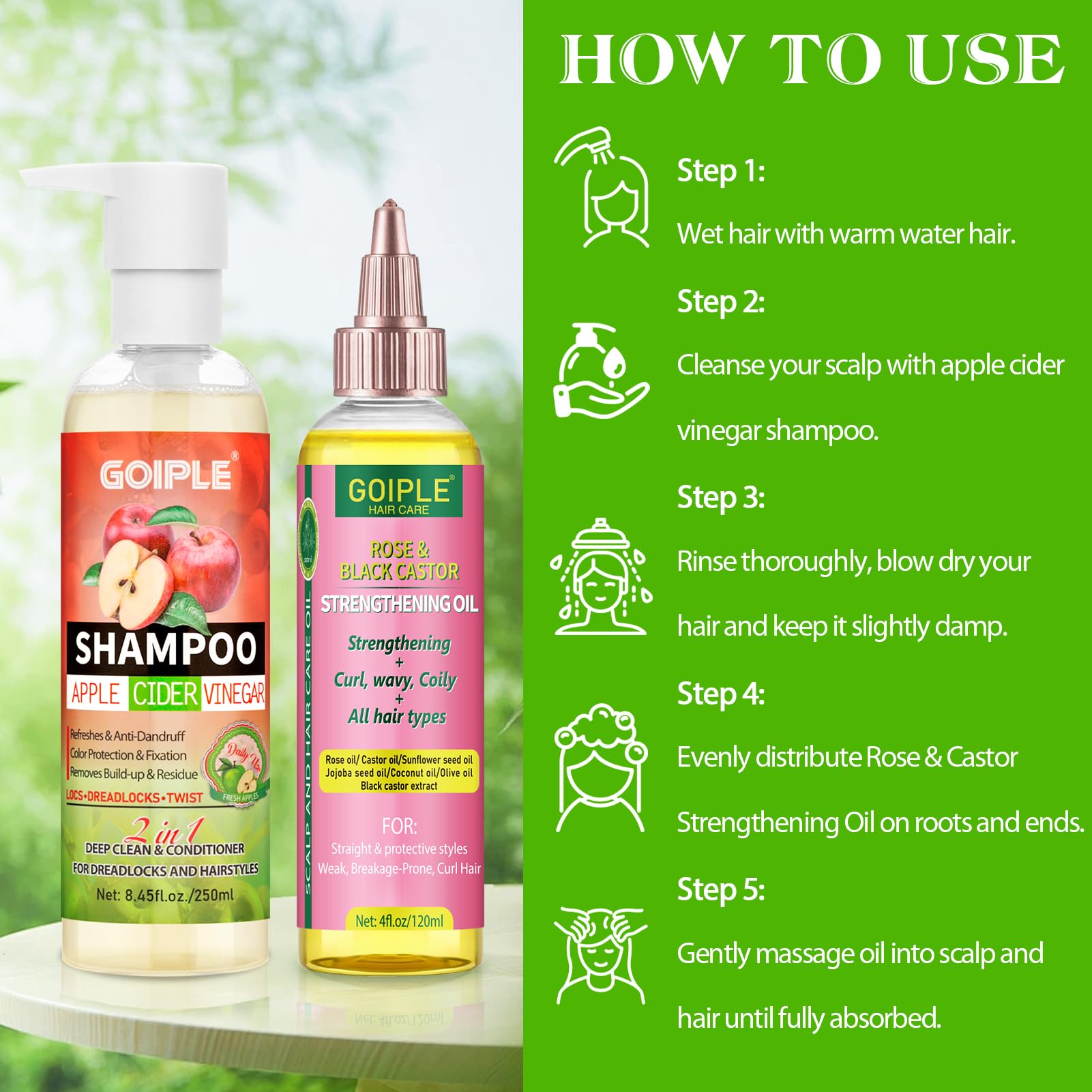 Goiple color-treated friendly formula suitable for dyed hair care