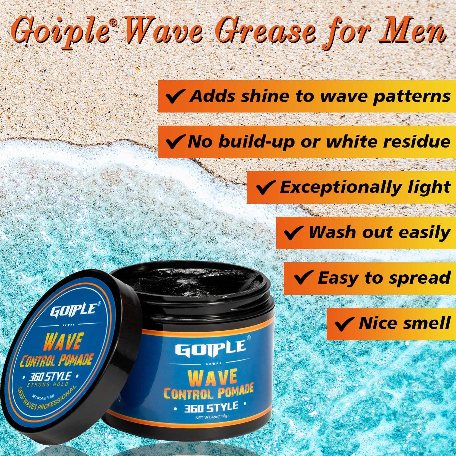 Goiple Curved Wave Brush for precise brushing and even distribution