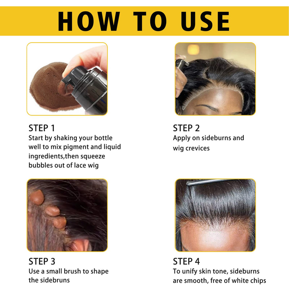 Goiple dark brown lace tint blends with skin and lace for natural look.