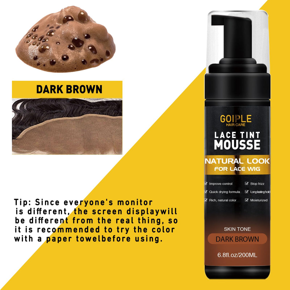 Goiple edge brush enables precise blending at the lace front.